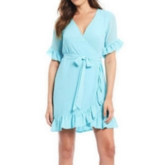 Gianni Bini Dresses & Skirts - Gianni Bini Blue Wrap Dress